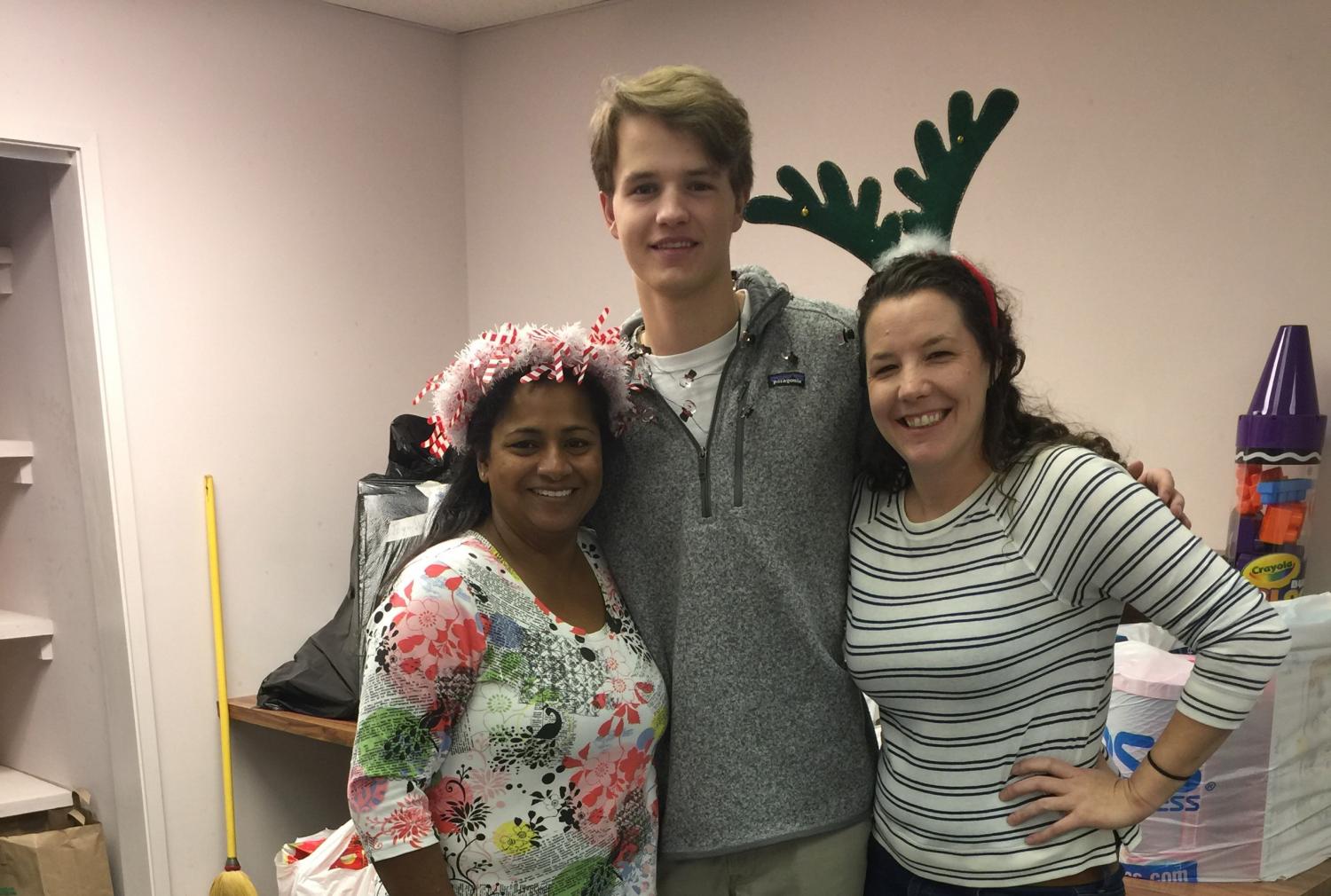 Student volunteering at Christmas Angel Program