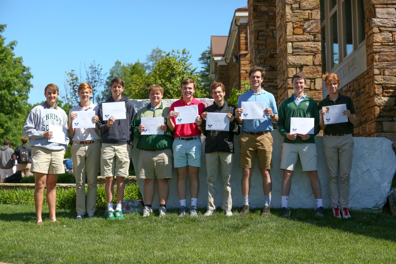 Greenies hold service learning certificates